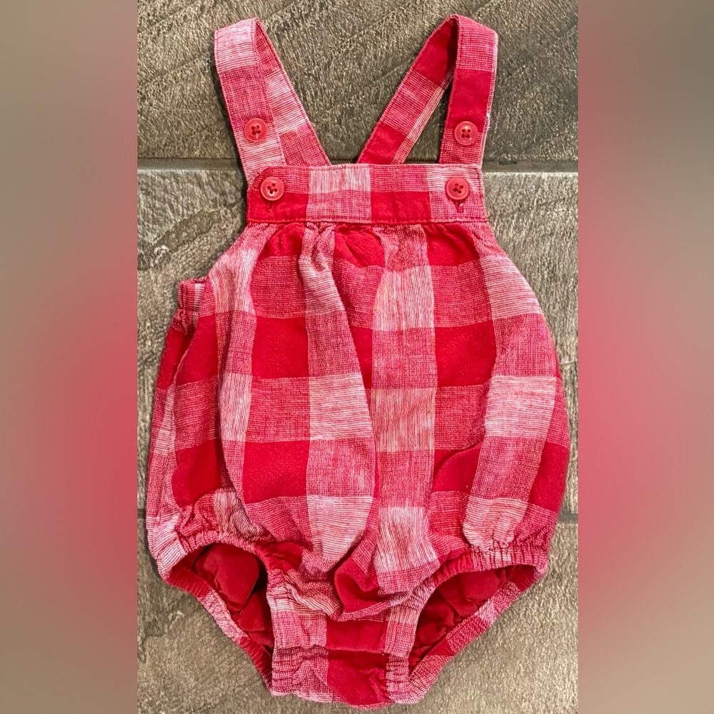 Hope&Henry Organic Cotton & Linen Overall Romper